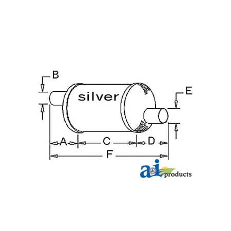 A & I Products Muffler 10.4" x9" x13.8" A-L452